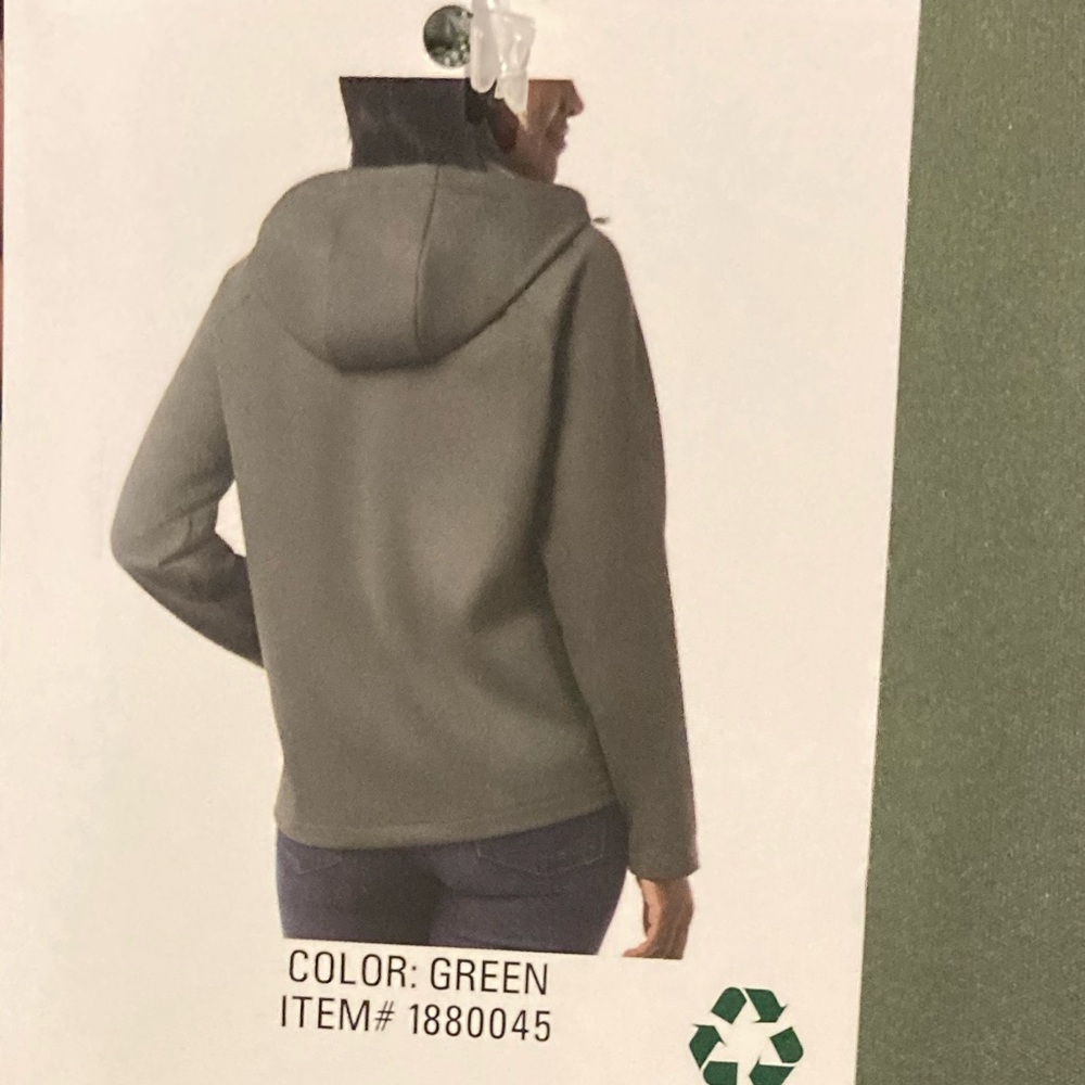 NWT 32 Degrees Heat Softshell Hoodie Jacket Olive Green Full Zip LARGE - Picture 5 of 9